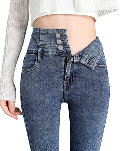 Minetom Leggings Damen Skinny Jeans High Waist Jeanshose Jogginghose Deinm Elastisch Stretch Hose mit Taschen Pants Fitnesshose Yogahose Streetwear C Blau S Minetom Leggings Damen Skinny Jeans High Waist Jeanshose Jogginghose Deinm Elastisch Stretch Hose mit Taschen Pants Fitnesshose Yogahose Streetwear C Blau S von Minetom