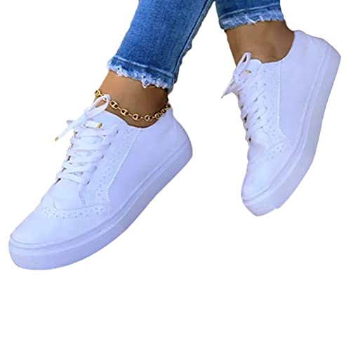 Minetom Low-Cut Sneaker Canvas Flache Schuhe Frauen Beiläufige Schuhe Damen Sommer Herbst Turnschuhe A Weiß 38 EU Minetom Low-Cut Sneaker Canvas Flache Schuhe Frauen Beiläufige Schuhe Damen Sommer Herbst Turnschuhe A Weiß 38 EU von Minetom