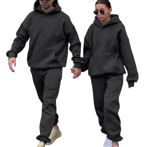 Minetom Pärchen Sportanzug Einfarbig Pullover Hoodie Kapuzenpullover Liebespaar Couple Jogginganzug Freizeitanzug Mit Taschen Oberteile Und Hose Set A Damen Dunkelgrau L Minetom Pärchen Sportanzug Einfarbig Pullover Hoodie Kapuzenpullover Liebespaar Couple Jogginganzug Freizeitanzug Mit Taschen Oberteile Und Hose Set A Damen Dunkelgrau L von Minetom