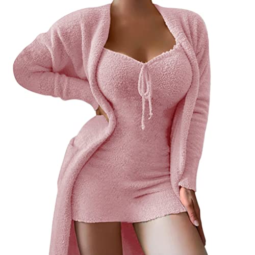 Minetom Winter Frühling Pyjamas Damen Mädchen Zweiteiliges Ensembles De Pyjama Warm Coral Fleece Samt Nachtwäsche Kapuzenpullover Jacke Crop Tank Top Und Nachthemd D Rosa L Minetom Winter Frühling Pyjamas Damen Mädchen Zweiteiliges Ensembles De Pyjama Warm Coral Fleece Samt Nachtwäsche Kapuzenpullover Jacke Crop Tank Top Und Nachthemd D Rosa L von Minetom
