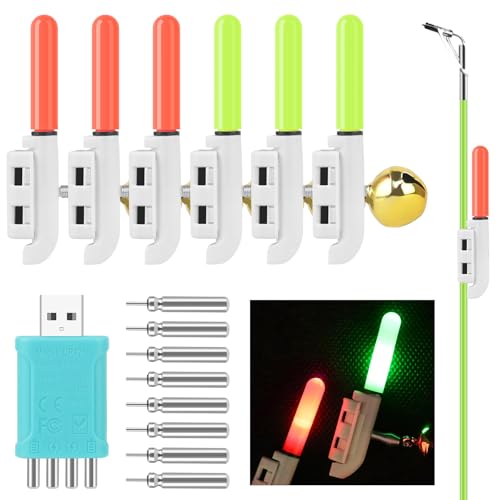 Mineup Knicklichter Angeln, 6 Stück Angeln Alarm Glocke, Elektronischer Bissanzeiger Angeln, Nachtangeln Biss Alarm, Led Bissanzeiger Rutenspitze, Nachtlicht Knicklicht Angeln Knicklicht Angelzubehör Mineup Knicklichter Angeln, 6 Stück Angeln Alarm Glocke, Elektronischer Bissanzeiger Angeln, Nachtangeln Biss Alarm, Led Bissanzeiger Rutenspitze, Nachtlicht Knicklicht Angeln Knicklicht Angelzubehör von Mineup