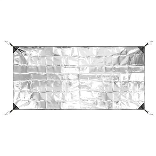 Camping Isomatte Schaummatten Schlafmatte, Doppelseitige wasserdichte Isoliermatte Isolierdecke Faltbare Zeltmatte Bodenmatte Thermomatte Matte aus Aluminiumfolie,Silber,160 x 200 cm von Mingchengheng