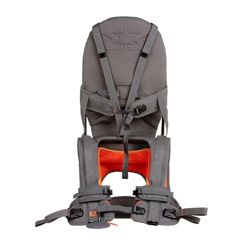MiniMeis G4 - Baby Schultertrage mit Rückenunterstützung - faltbares Kinder Tragesystem - bis zu 18 kg - Grau-Orange MiniMeis G4 - Baby Schultertrage mit Rückenunterstützung - faltbares Kinder Tragesystem - bis zu 18 kg - Grau-Orange von MINIMEIS