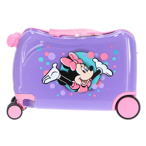 Undercover - Disney Minnie Mouse Ride-on Trolley - Kindergepäck zum Draufsitzen - Belastbar bis 50 kg - mit praktischen Tragegriffen - Stabiler Reisekoffer von Minnie