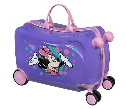 Undercover - Disney Minnie Mouse Ride-on Trolley - Kindergepäck zum Draufsitzen - Belastbar bis 50 kg - mit praktischen Tragegriffen - Stabiler Reisekoffer von Minnie