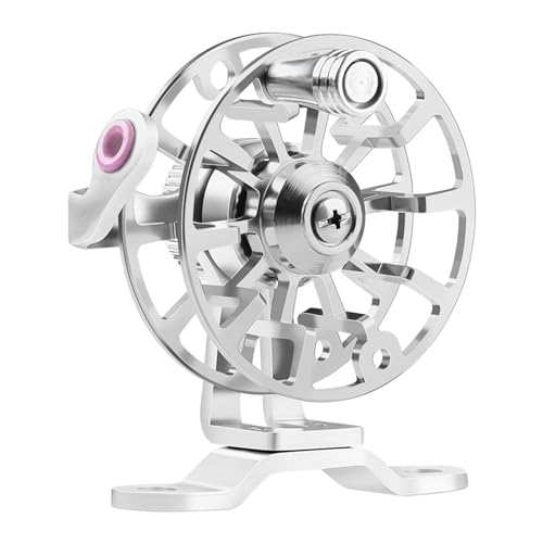 Fliegenrolle 53 mm/50 g, Ganzmetall-Angelrolle mit verbesserter Basis, Angelgerät für Forellen von MinnowXY