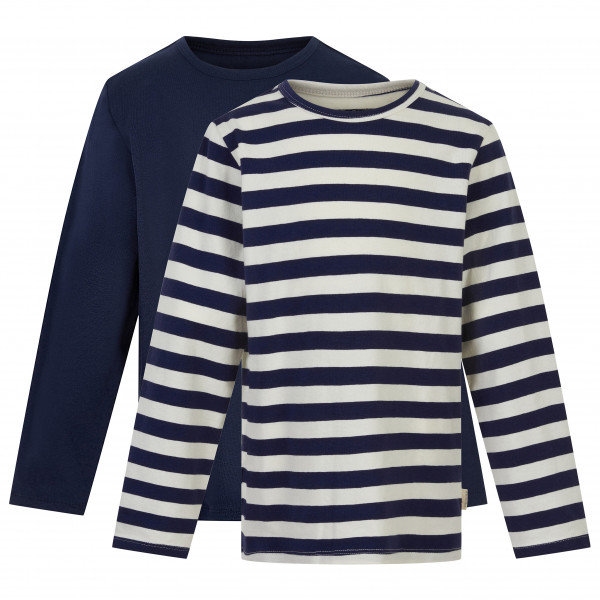 Minymo - Kid's Basic 34 -T-shirt L/S (2-pack) - Longsleeve Gr 152 blau von Minymo