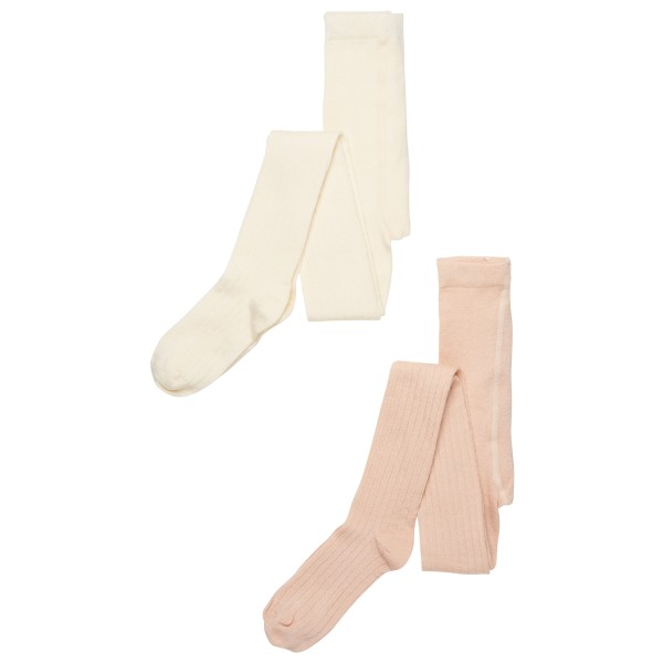 Minymo - Kid's Stocking Rib - Leggings Gr 104110;116122;128134;140146;5662;6874;8086 grau;weiß/beige von Minymo