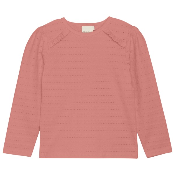 Minymo - Kid's T-Shirt L/S Jaquard - Longsleeve Gr 128 rosa von Minymo