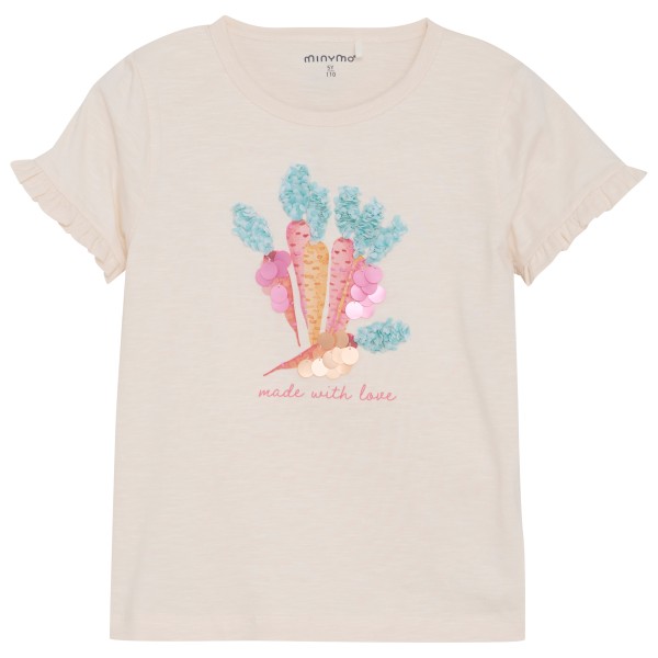 Minymo - Kid's T-Shirt S/S Little Frills - T-Shirt Gr 128 beige Minymo - Kid's T-Shirt S/S Little Frills - T-Shirt Gr 128 beige von Minymo