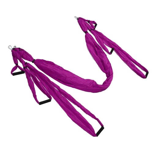 Aerial Yoga-Schaukel-Set, Polyester-Baumwolle, Verstellbar, Verbessert die Flexibilität, Yoga-Hängematte für Körperliche Übungen (Lila) von Miokycl