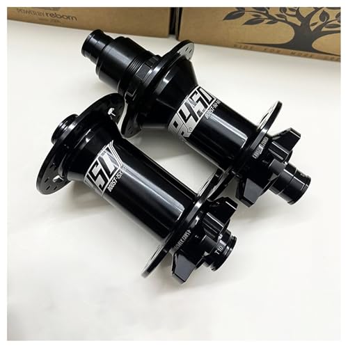 MirOdo 32H Mountainbike-Naben Boost Thru Axle 110/142mnm Aluminiumlegierung Nabensatz 6 Sperrklinken 120 Click Bike Scheibenbremsnaben Vorne 2 Hinten 4 Lager HG/MS/XD Für 8-12-Gang-Kassette(Black,XD) von MirOdo