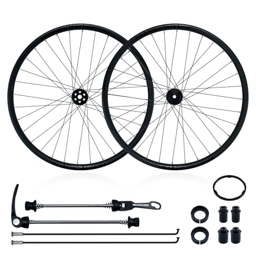 MirOdo Mountainbike-Radsatz 26/27,5/29" Aluminiumlegierung Doppelwandfelgen 32H 4 Lagernaben Schnellspanner/Steckachse Universal-Scheibenbremse Fahrradräder Für 8-13 Gänge(29) von MirOdo