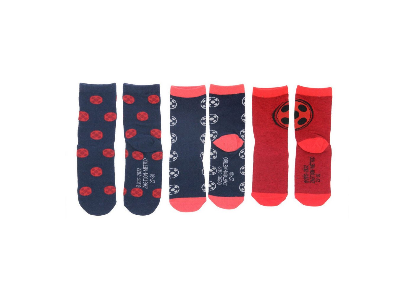 Miraculous - Ladybug Sneakersocken Miraculous Ladybug Socken für Kinder – 3-Pack Sneaker Söckchen Miraculous - Ladybug Sneakersocken Miraculous Ladybug Socken für Kinder – 3-Pack Sneaker Söckchen von Miraculous - Ladybug