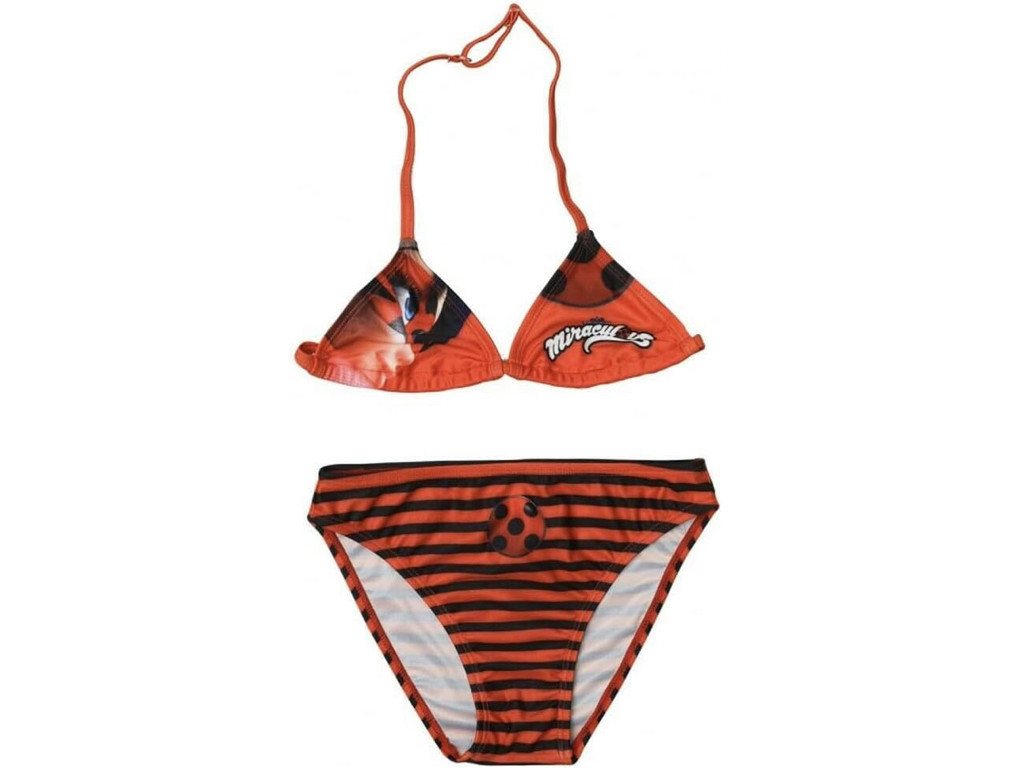 Miraculous - Ladybug Triangel-Bikini Bikini mit Ladybug Motiv in rot mit Streifen und Punkten von Miraculous - Ladybug