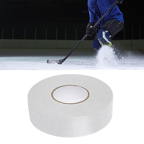 MisFun Hockeyschläger Tape, Anti-Rutsch Hockey Stick Tape Schlägertape Eishockey Griffband, 2,5 cm x 25 m Sporttape Griff Tape für Hockey Squashschläger Badmintongriff Springseil Angelrute (Weiß) von MisFun