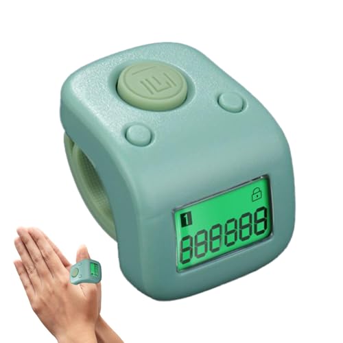 Misaakoeq Zahlenzähler-Clicker, tragbarer Zählzähler - Handmechanischer Ziffernzähler mit leuchtender Tonhöhe | Silent Palm Click Counter Tally Number Clicker für Schulveranstaltungen, Büros, Stadion von Misaakoeq