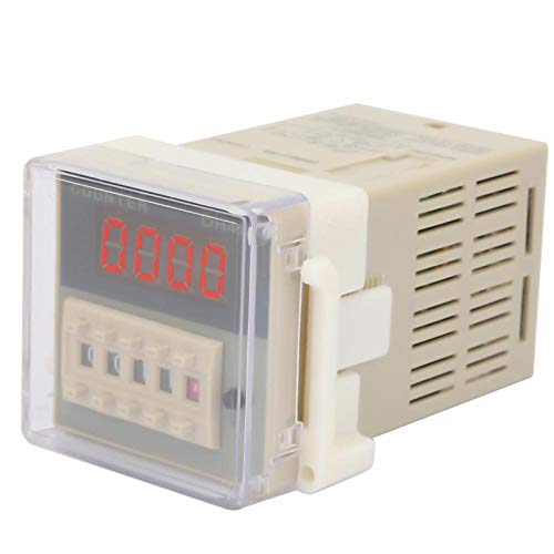DH48J-8A Digitalanzeige Vorwahlzähler LCD Digitaler elektronischer Zähler Verzögerungszeitrelais 8 Pins 0-999900(24VAC/DC) von Miskall