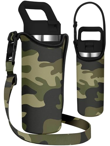 Miss Adola Wasserflaschenträger mit Gurt – Handheld-Wasserflaschenhalter für Kinder mit einem Fassungsvermögen von 400 - 590 ml, niedliches Cartoon-Design, Neropren-Crossbody-Tasche für Jungen und von Miss Adola