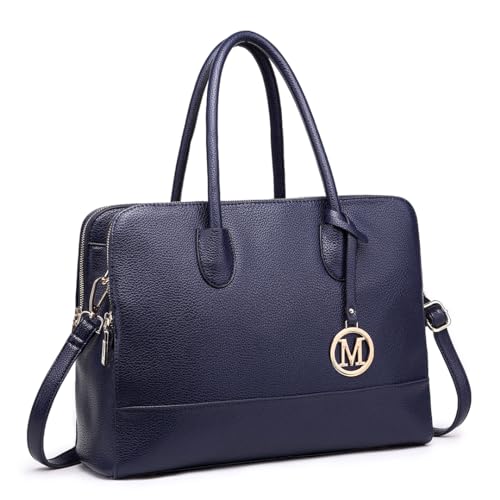 Miss Lulu Aktentasche Handtasche Laptoptasche Arbeitstasche Schultertasche Messenger Bag Retro Elegant Damen Marine Groß Miss Lulu Aktentasche Handtasche Laptoptasche Arbeitstasche Schultertasche Messenger Bag Retro Elegant Damen Marine Groß von Miss Lulu