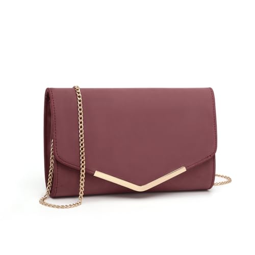 Miss Lulu Clutch Damen Abendtasche Elegante Kettentasche Damen Tasche Clutch Bag Handtasche Hochzeit Umhängetasche Mädchen klein Umhängetasche Miss Lulu Clutch Damen Abendtasche Elegante Kettentasche Damen Tasche Clutch Bag Handtasche Hochzeit Umhängetasche Mädchen klein Umhängetasche von Miss Lulu