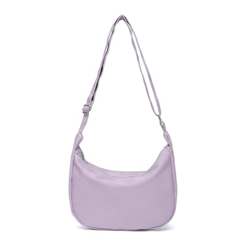 Miss Lulu Handtasche Damen klein Umhängetasche damen Crossbody Bag Damen Tasche zum umhängen mit verstellbarer Schultergurt für Reisen und Alltag Mode Lila Miss Lulu Handtasche Damen klein Umhängetasche damen Crossbody Bag Damen Tasche zum umhängen mit verstellbarer Schultergurt für Reisen und Alltag Mode Lila von Miss Lulu