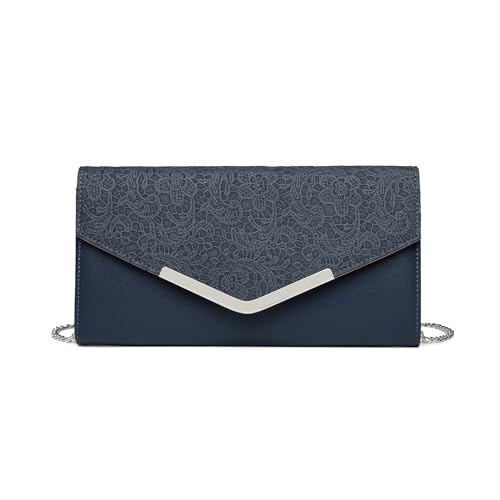 Miss Lulu Damen Clutches, Spitze Clutch Tasche, Geblümt Spitze Clutch Tasche Damen, Elegante Kette Umhängetasche, Clutch Umschlag, Handtasche Damen klein Miss Lulu Damen Clutches, Spitze Clutch Tasche, Geblümt Spitze Clutch Tasche Damen, Elegante Kette Umhängetasche, Clutch Umschlag, Handtasche Damen klein von Miss Lulu