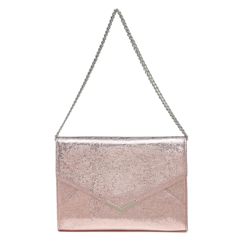 Miss Lulu Damen Clutches Abendtasche mit Kette Besonderer Glitzer Umschlag Kupplung Hochzeit Brautparty Glitzer Elegante Damen-Schultertasche Handtasche Rosa Miss Lulu Damen Clutches Abendtasche mit Kette Besonderer Glitzer Umschlag Kupplung Hochzeit Brautparty Glitzer Elegante Damen-Schultertasche Handtasche Rosa von Miss Lulu
