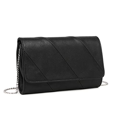 Miss Lulu Damen Clutches Tasche Schulter Crossbody Abendtasche Handtasche Große Kapazität Tasche Geeignet für Party Hochzeit Bankett Abschlussball, Schwarz, medium Miss Lulu Damen Clutches Tasche Schulter Crossbody Abendtasche Handtasche Große Kapazität Tasche Geeignet für Party Hochzeit Bankett Abschlussball, Schwarz, medium von Miss Lulu