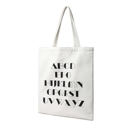 Miss Lulu Einkaufstasche für Damen, wasserdicht, Schultertasche für Damen, Arbeit, Pendeln, Büro, große Laptoptasche, Schulhandtasche, geeignet für Reisen, Uni, ohne Verschluss, weiß, Minimal Miss Lulu Einkaufstasche für Damen, wasserdicht, Schultertasche für Damen, Arbeit, Pendeln, Büro, große Laptoptasche, Schulhandtasche, geeignet für Reisen, Uni, ohne Verschluss, weiß, Minimal von Miss Lulu