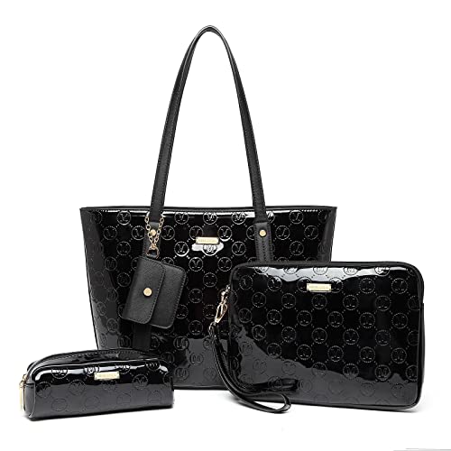 Miss Lulu Handtasche Damen,Tasche Damen, Handtasche Damen Wickeltasche kosmetiktasche Kartenhalter 4 Pcs Handtasche Set Miss Lulu Handtasche Damen,Tasche Damen, Handtasche Damen Wickeltasche kosmetiktasche Kartenhalter 4 Pcs Handtasche Set von Miss Lulu