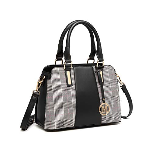 Miss Lulu Handtasche Damen Retro Streifen Umhängetaschen Elegante Näh Umhängetasche Kunstleder Miss Lulu Handtasche Damen Retro Streifen Umhängetaschen Elegante Näh Umhängetasche Kunstleder von Miss Lulu