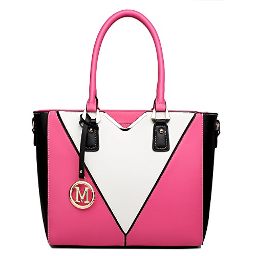 Miss Lulu Handtasche Damen, Taschen, Schultertaschen Shopper Damen Handtaschen Damen V-förmiges Design Handtasche Damen Synthetic Ledertasche Mit abnehmbarem Schultergurt Groß Pflaume Miss Lulu Handtasche Damen, Taschen, Schultertaschen Shopper Damen Handtaschen Damen V-förmiges Design Handtasche Damen Synthetic Ledertasche Mit abnehmbarem Schultergurt Groß Pflaume von Miss Lulu