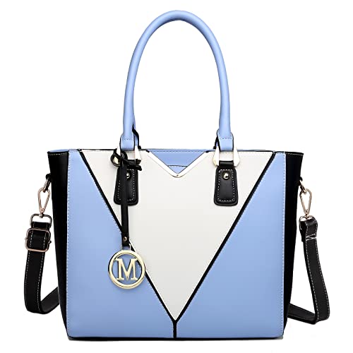 Miss Lulu Handtasche Damen, Taschen Damen, Schultertaschen Damen Shopper Damen Handtaschen Damen V-förmiges Design Handtasche Damen Synthetic Ledertasche Mit abnehmbarem Schultergurt von Miss Lulu