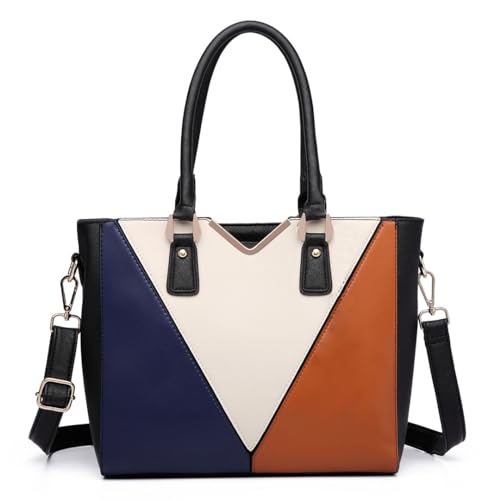 Miss Lulu Handtasche Damen, Taschen Damen, Schultertaschen Damen Shopper Damen Handtaschen Damen V-förmiges Design Handtasche Damen Synthetic Ledertasche Mit abnehmbarem Schultergurt Miss Lulu Handtasche Damen, Taschen Damen, Schultertaschen Damen Shopper Damen Handtaschen Damen V-förmiges Design Handtasche Damen Synthetic Ledertasche Mit abnehmbarem Schultergurt von Miss Lulu