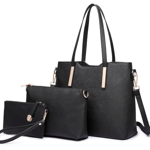 Miss Lulu Handtasche Damen Schultertaschen für Damen Tragetasche Damen Tote Bag Groß Henkeltasche Damen Frauen Schulter Beuteltote Gross Henkeltasche Set 3-teiliges Set Miss Lulu Handtasche Damen Schultertaschen für Damen Tragetasche Damen Tote Bag Groß Henkeltasche Damen Frauen Schulter Beuteltote Gross Henkeltasche Set 3-teiliges Set von Miss Lulu