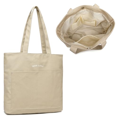 Miss Lulu Shopper Tasche Damen Tote Bag Damen Beuteltasche Damen Schultertasche Groß Handtasche für Arbeit Reise Einkauf Schule und Alltag Miss Lulu Shopper Tasche Damen Tote Bag Damen Beuteltasche Damen Schultertasche Groß Handtasche für Arbeit Reise Einkauf Schule und Alltag von Miss Lulu