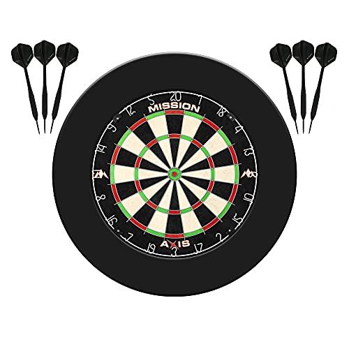 Mission Darts Home Center Dartscheibe, Dartset inklusive Dartscheibe und 2 Dartsets, Jigsaw-Schutzring Mission Darts Home Center Dartscheibe, Dartset inklusive Dartscheibe und 2 Dartsets, Jigsaw-Schutzring von Mission Darts