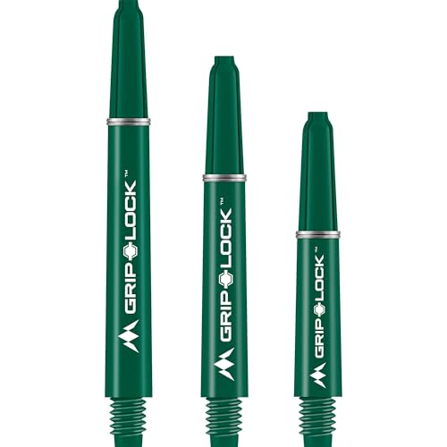 Mission Darts S1083 GripLock Durable Nylon Shafts | Tweenie Dart Stems | Green von Mission Darts