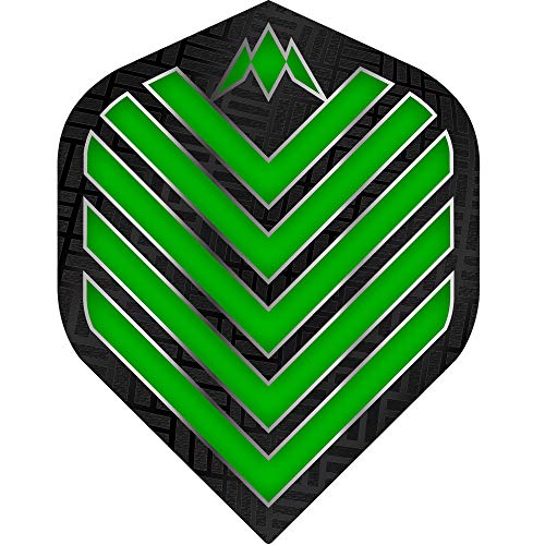 Mission Admiral Dart-Flights, 100 Mikron, Standard, Grün, 1 Set (3) von Mission Darts