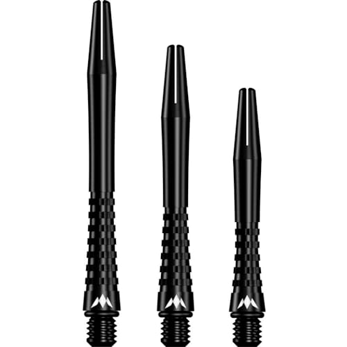 Mission Darts Atom 13 Aliminium Dartschäfte in mehreren Längen erhältlich (Schwarz, Medium) von Mission Darts