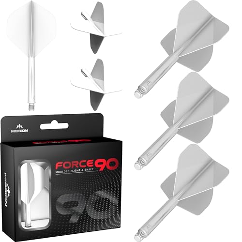 Mission Force 90 White NO2 - Dart Flights Short Mission Force 90 White NO2 - Dart Flights Short von Mission Darts