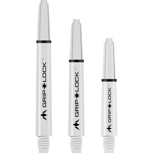 Mission Darts S1066 GripLock Durable Nylon Shafts | Short Dart Stems | White von Mission Darts