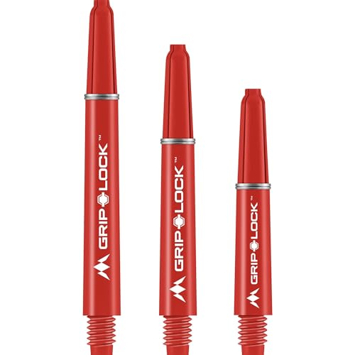 Mission Darts S1072 GripLock Durable Nylon Shafts | Short Dart Stems | Red Mission Darts S1072 GripLock Durable Nylon Shafts | Short Dart Stems | Red von Mission Darts