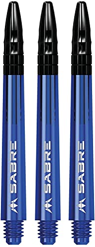 Mission Darts Sabre Shafts | Durable Polycarbonate Stems with Black Aluminium Top | 1 Set of 3 Shafts | Blue | Medium (S1542) von Mission Darts