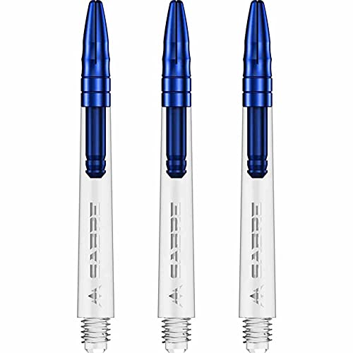 Mission Darts Sabre Shafts | Durable Clear Polycarbonate Stems with Coloured Aluminium Top | 1 Set of 3 Shafts | Blue | Tweenie (S1531) von Mission Darts