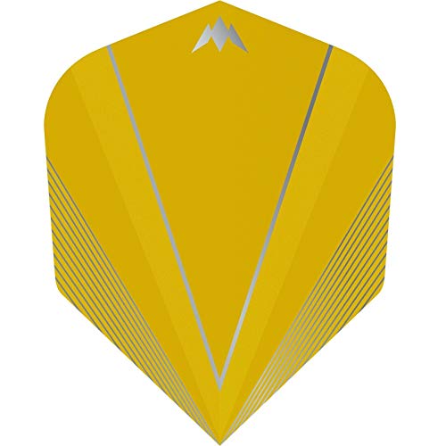 Mission Darts Shades Dart-Flights | Standard Nr. 2 | robustes 100 Mikron V-Design, 5 Sets mit je 3 Flights, gelb (5 x F3024) von Mission Darts