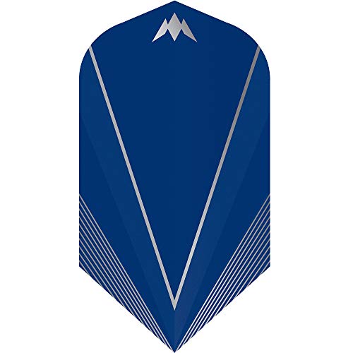Mission Darts Shades Dart-Flights | schlanke Form | robustes 100 Mikron V-Design, 1 Set mit 3 Flights, blau (F3050) von Mission Darts