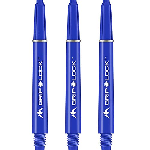 Mission Darts S1069 GripLock Durable Nylon Shafts | Short Dart Stems | Blue von Mission Darts