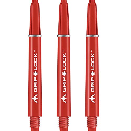 Mission Darts S1072 GripLock Durable Nylon Shafts | Short Dart Stems | Red von Mission Darts